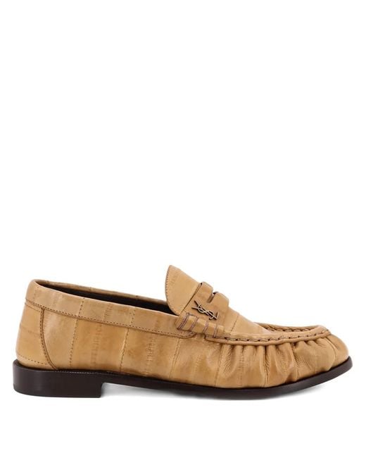 Saint Laurent Brown Le Loafer Penny Loafers