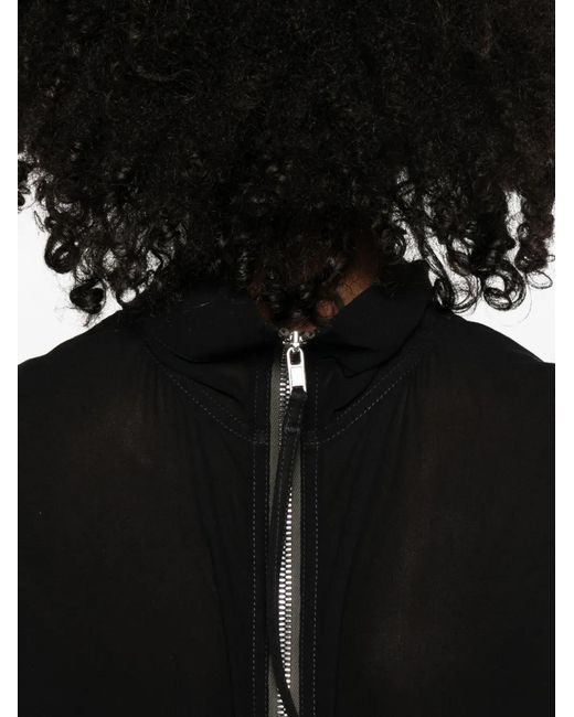 Rick Owens Black Tabard Zip-Up Top