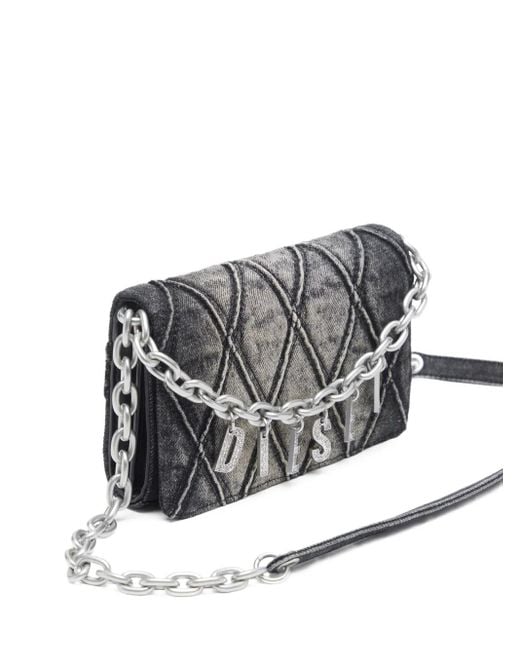 Portafoglio Charm-D di DIESEL in Gray