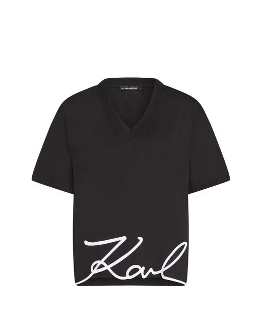 Karl Lagerfeld Black Signature T-Shirt