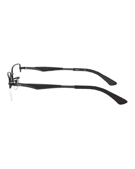 Ray-Ban White Rectangle-Frame Glasses