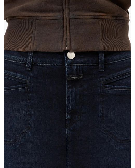 Closed Blue Fatigue Pocket Mini Skirt