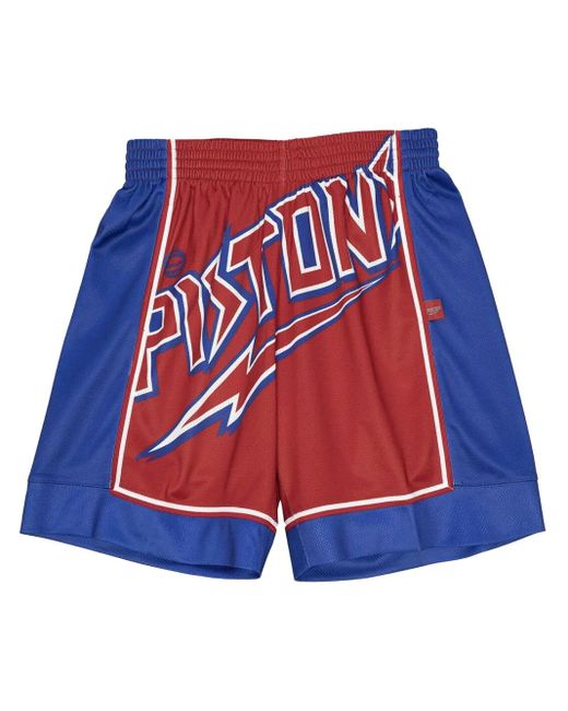 Mitchell & Ness Red "Nba Detroit Pistons" Blown Out Shorts for men
