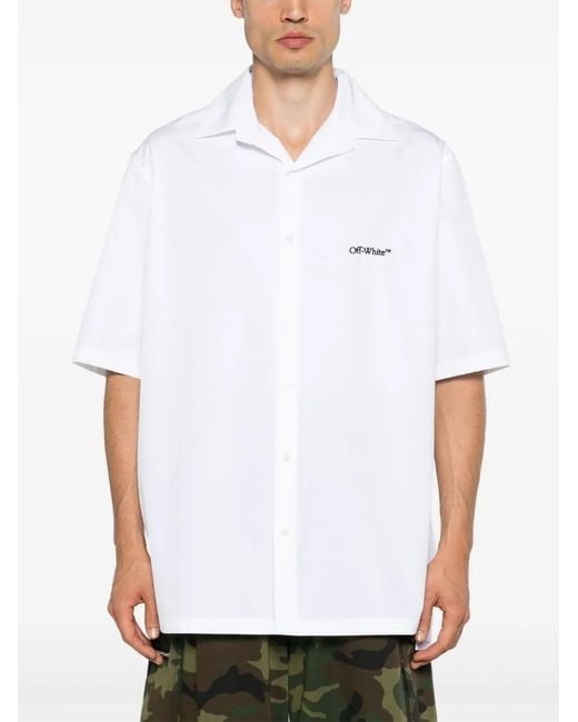 Off-White c/o Virgil Abloh White Short-Sleeved Gothic Arrow Shirt for men