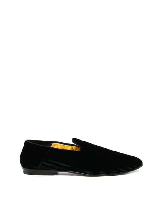 Tom Ford Black Stripes Velvet Formal Loafer for men