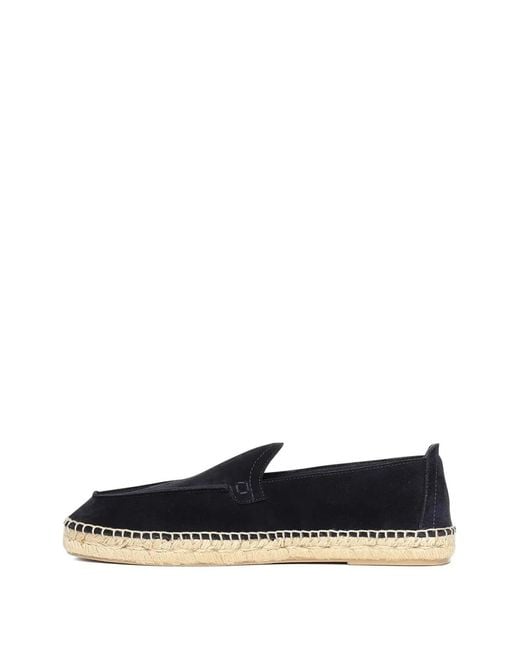 Emporio Armani Blue Stitched-Detail Espadrilles for men