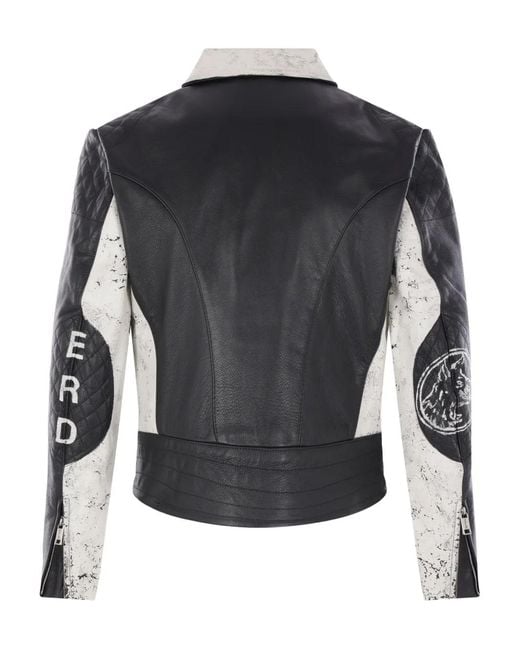 Enfants Riches Deprimes Black Grained Leather Jacket for men