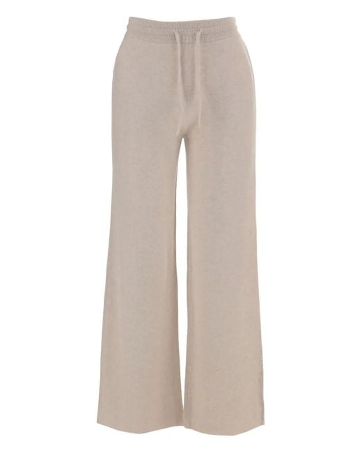 arch4 Natural Cashmere Elasticated Waist Palazzo Pants