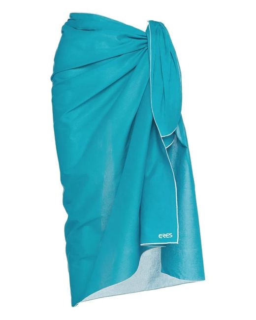 Eres Blue Cabine Contrasting-Trim Sarong