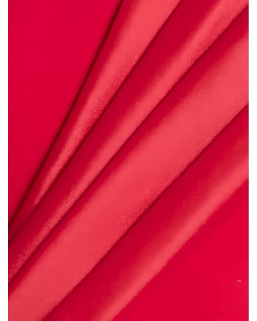 Tadashi Shoji Red One-Shoulder Draped Dress