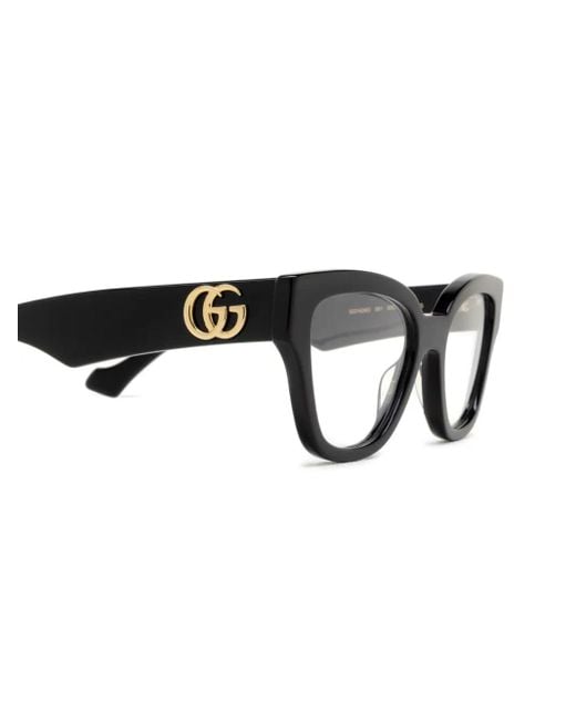Gucci Black Geometric-Frame Glasses