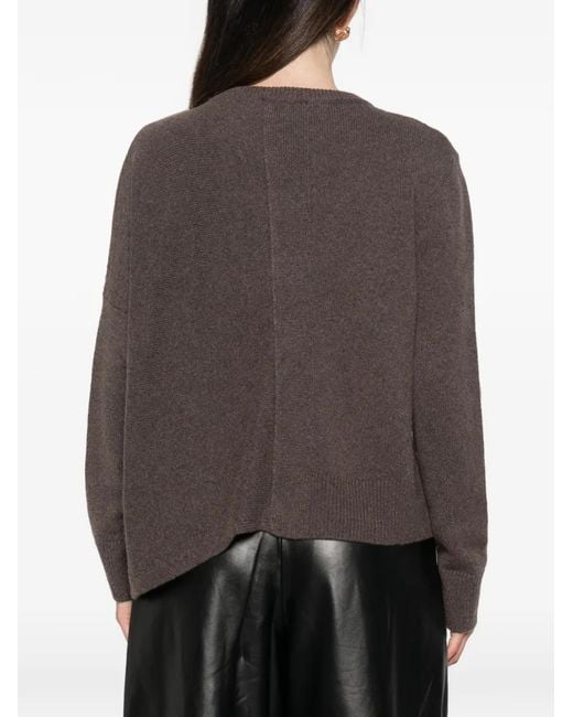 Liviana Conti Brown Crew-Neck Sweater