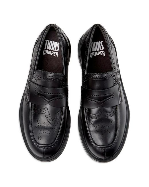 Camper Dean Twins Leather Loafers in Black for Men | Lyst