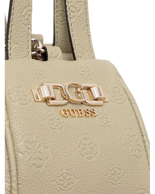 Guess Natural Anise Logo-Embossed Tote Bag