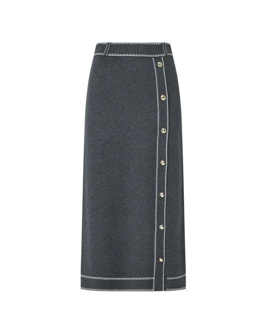 Liu Jo Gray Midi Skirt