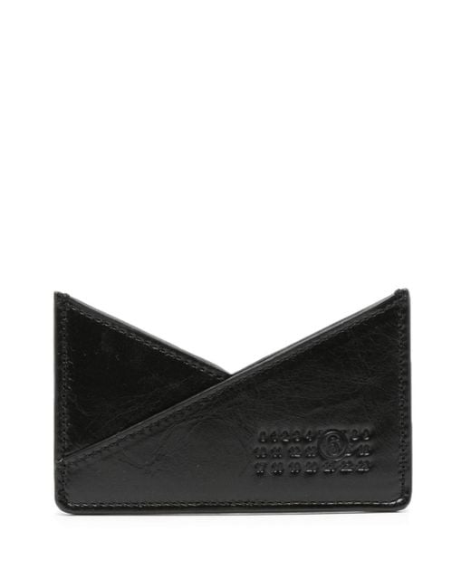 MM6 by Maison Martin Margiela Black Japanese 6 Leather Card Holder