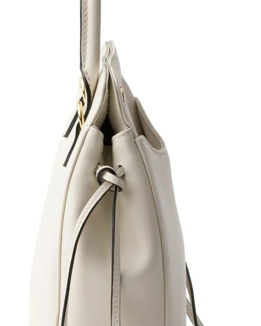 Prada White Carry Mini Leather Handbag