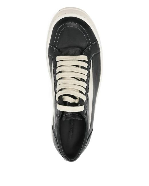 Rick Owens White Vintage Low-Top Leather Sneakers