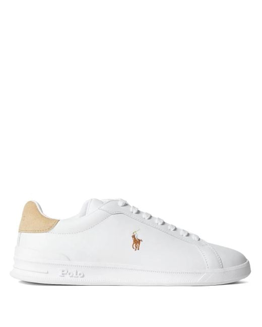 Polo Ralph Lauren White Leather Low-Top Sneakers for men