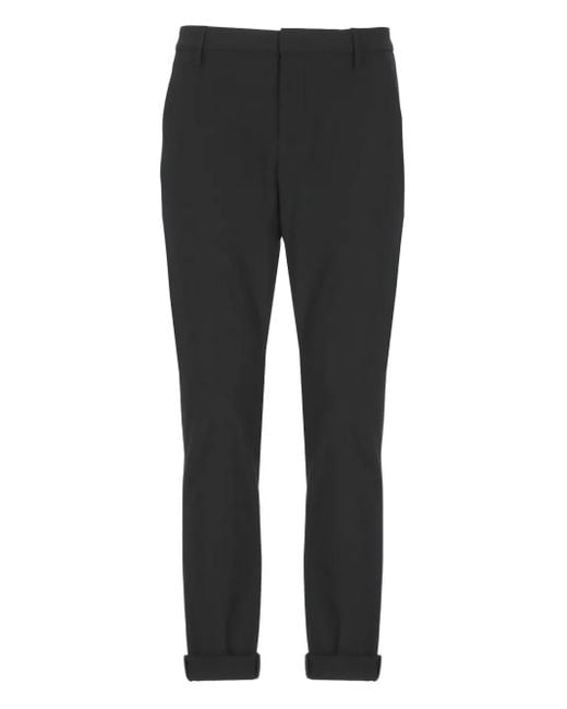Dondup Black Button-Detail Pants for men