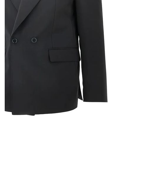 MARSĒM Black Double Breasted Blazer for men