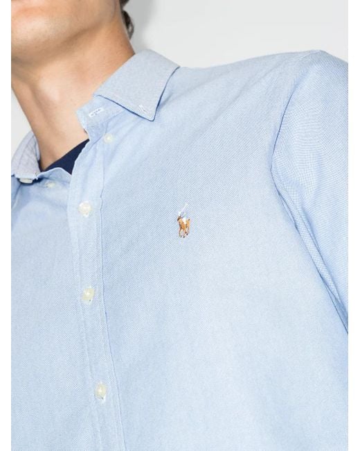 Polo Ralph Lauren Blue Cotton Relaxed-Fit Shirt for men