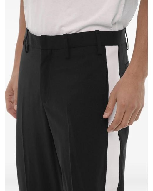 Neil Barrett Black Stripe-Detail Slim-Fit Track Pants for men