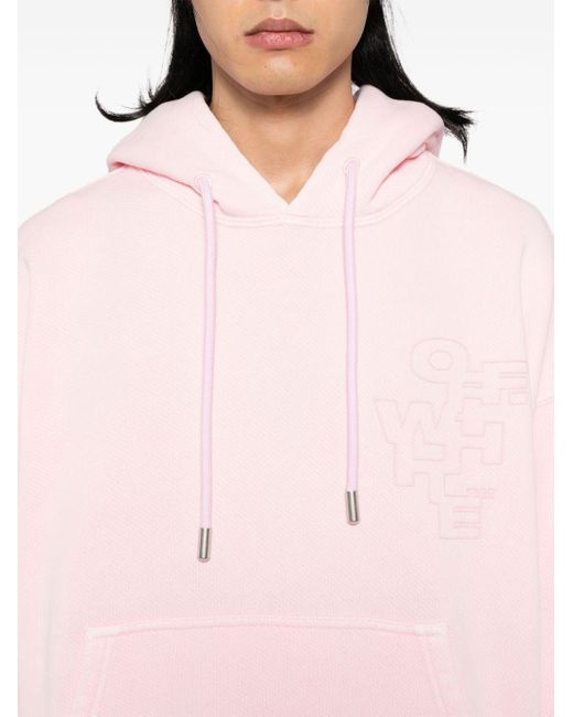 Off-White c/o Virgil Abloh Pink Outline Arrow Skate Hoodie for men