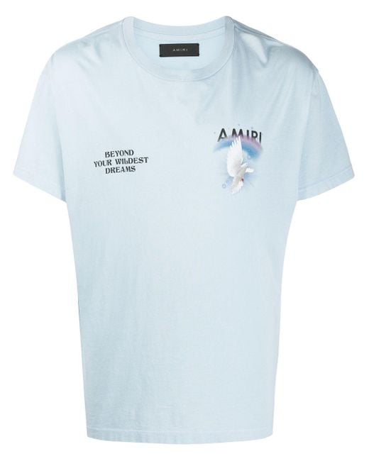 Amiri T-Shirt mit Tauben-Print in Blue für Herren