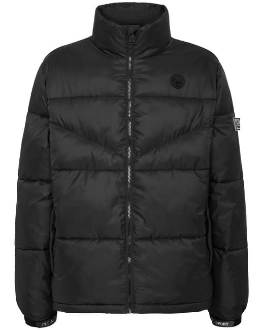 Philipp Plein Gefütterte Jacke Mit Logo-Patch in Black für Herren