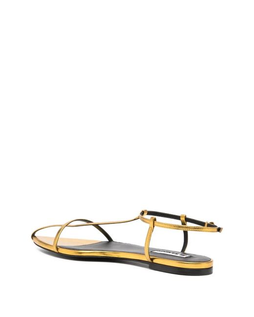Jil Sander Metallic Cage Sandals
