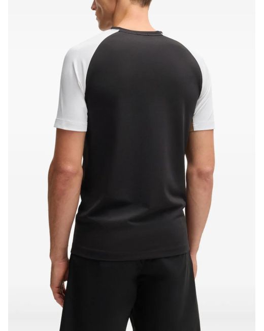 T-Shirt Con Design Color-Block di Boss in Black da Uomo