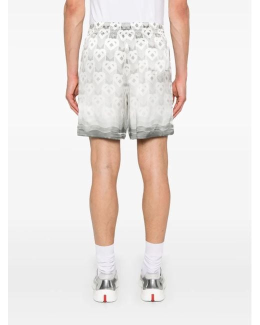 Casablanca White Luxury Silk Shorts For Summer 2025 for men