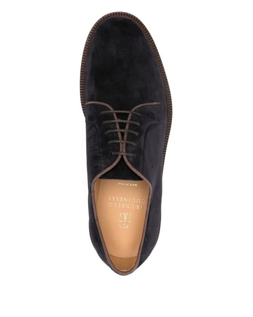 Chaussures En Daim À Lacets Brunello Cucinelli pour homme en coloris Black