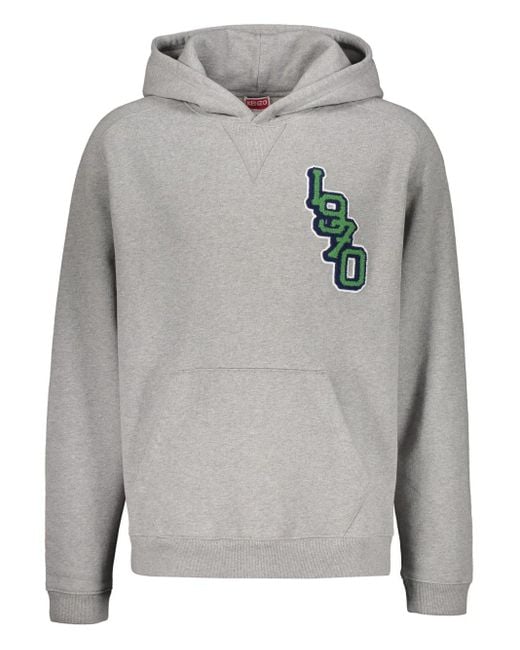 KENZO Gray Cotton Hoodie for men