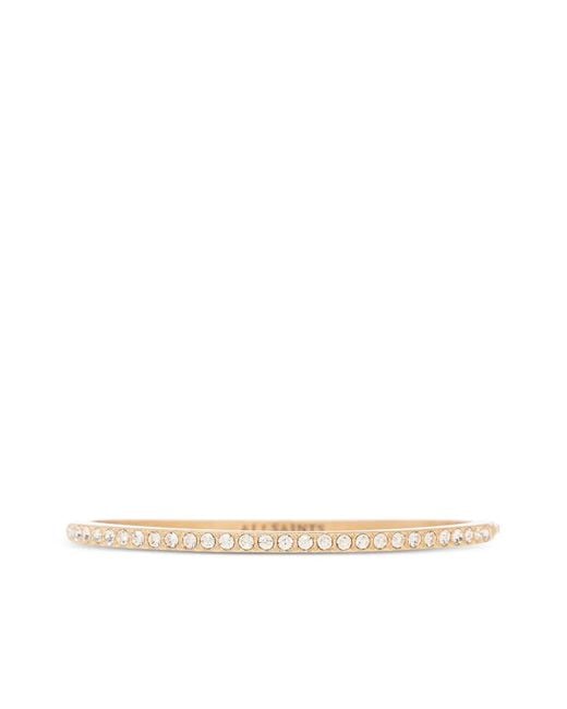 AllSaints White Crystal-Embellished Bracelet