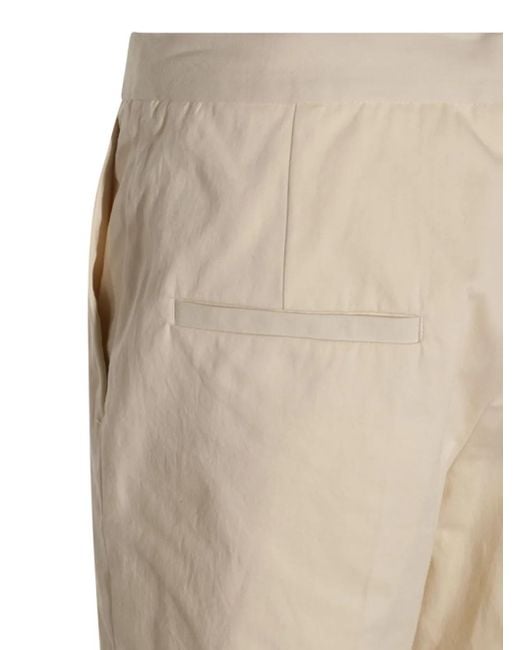 Jil Sander Natural Tapered Cotton Trousers