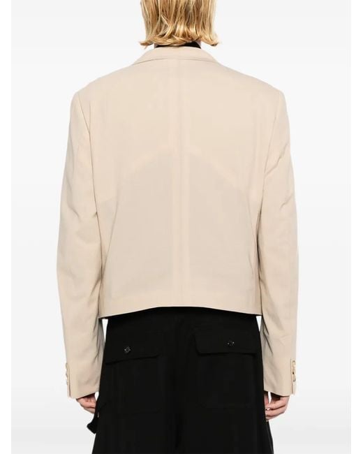 Comme des Garçons Natural Double-Breasted Cropped Jacket for men
