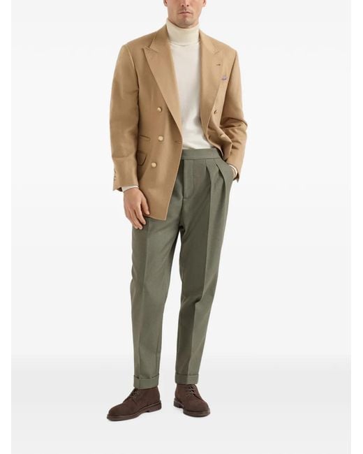 Brunello Cucinelli Brown Suede Boots for men