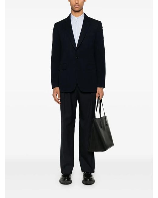 Fursac Black Herringbone Blazer for men
