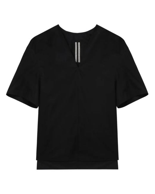 Rick Owens Black Relaxed Fit Short Sleeve T-Shirt