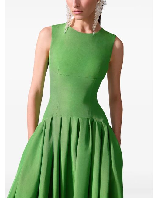 Vestido largo sin mangas Carolina Herrera de color Green