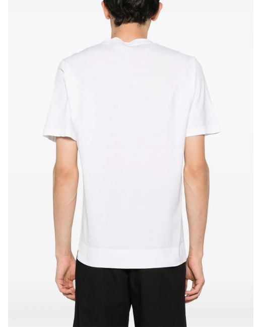 Transit White Jersey-Texture T-Shirt for men