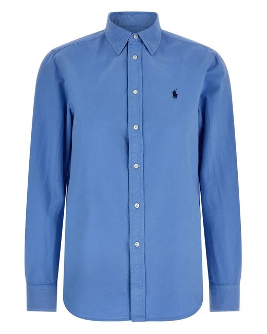 Polo Ralph Lauren Blue Logo Embroidery Shirt