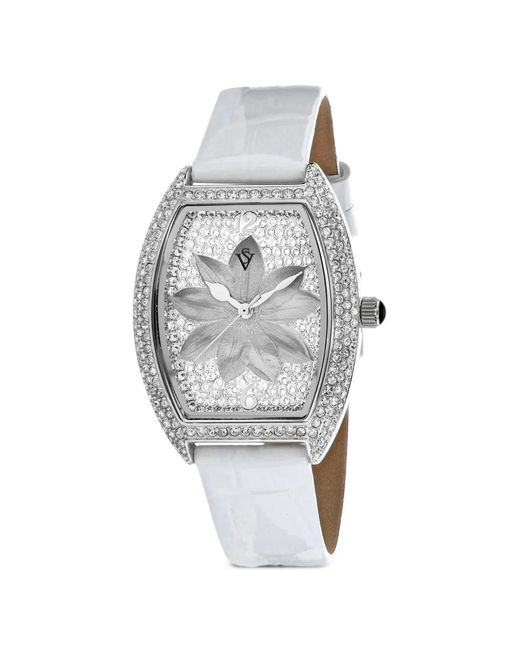 Christian Van Sant Gray Lotus 36Mm Watch