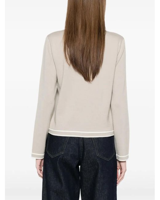 Tory Burch White Wool Cardigan