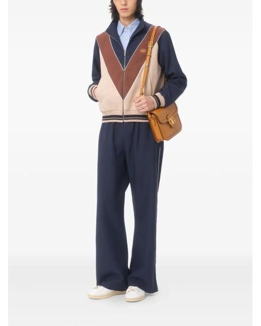 Valentino Garavani Blue Vlogo Signature-Patch Track Pants for men