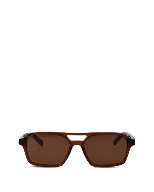 Maison Margiela Brown Geometric-Frame Sunglasses for men