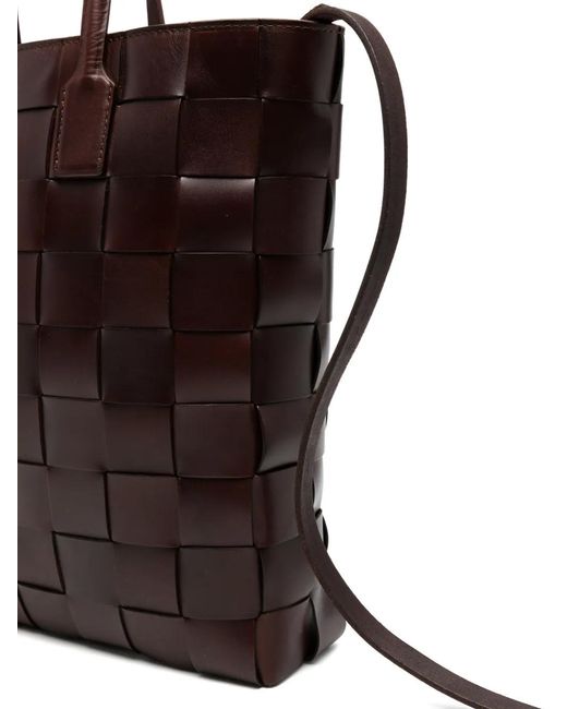 Dragon Diffusion Brown Pino Woven-Design Tote Bag