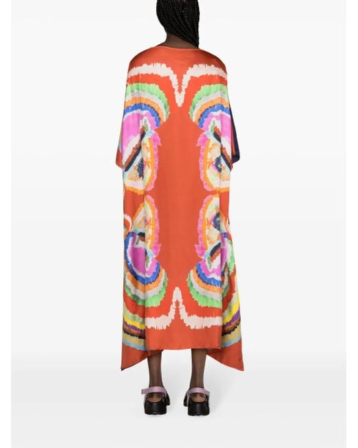 Rianna + Nina Blue Paradeisos Silk Kaftan